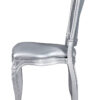 Silver Resin Royal Chair, Silver Vinyl Seat, Silver Vinyl Tufted Back CRRSST-ZG-T