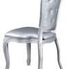 Silver Resin Royal Chair, Silver Vinyl Seat, Silver Vinyl Tufted Back CRRSST-ZG-T