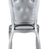 Silver Resin Royal Chair, Silver Vinyl Seat, Silver Vinyl Tufted Back CRRSST-ZG-T