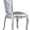 Silver Resin Royal Chair, Silver Vinyl Seat, Silver Vinyl Tufted Back CRRSST-ZG-T