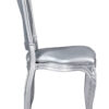 Silver Resin Royal Chair, Silver Vinyl Seat, Silver Vinyl Tufted Back CRRSST-ZG-T