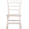 White Distressed with Brushed Wood Look Resin Steel Skeleton Chiavari Chair CCRWDB-STEEL-AX-T