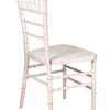 White Distressed with Brushed Wood Look Resin Steel Skeleton Chiavari Chair CCRWDB-STEEL-AX-T