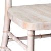 White Distressed with Brushed Wood Look Resin Steel Skeleton Chiavari Chair CCRWDB-STEEL-AX-T