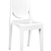 White Resin Oval Back Victoria Ghost Chair CGVRW-ZG-T