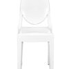 White Resin Oval Back Victoria Ghost Chair CGVRW-ZG-T