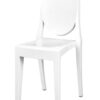 White Resin Oval Back Victoria Ghost Chair CGVRW-ZG-T