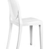 White Resin Oval Back Victoria Ghost Chair CGVRW-ZG-T