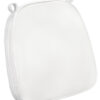 Cushion Chiavari - Velcro Strap - White, White Pipe, 2.5" Thick CUSHBST-WW-AX-T