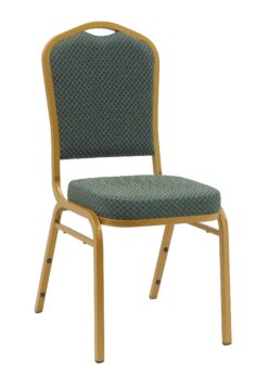 Green Fabric Pattern on Gold Frame Banquet Chair CQCFGRP-ZF-T