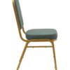 Green Fabric Pattern on Gold Frame Banquet Chair CQCFGRP-ZF-T