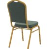 Green Fabric Pattern on Gold Frame Banquet Chair CQCFGRP-ZF-T