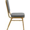 Charcoal Grey Fabric on Gold Frame Banquet Chair CQCFGG-ZF-T