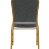 Charcoal Grey Fabric on Gold Frame Banquet Chair CQCFGG-ZF-T