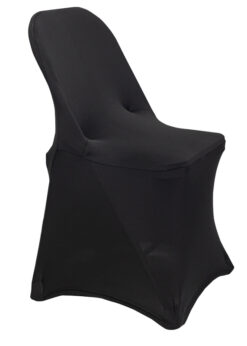 10-Pack Black Spandex Folding Chair Cover 250gsm by Chivari SX-SPANXFCH-BLK-10