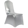 10-Pack Metallic Silver Spandex Chair Cover 250gsm by Chivari SX-SPANXCHA-MSIL-10