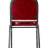 Burgundy Vinyl, Silver Steel Frame, Dome Back Banquet Chair CQDVBU-ZF-T