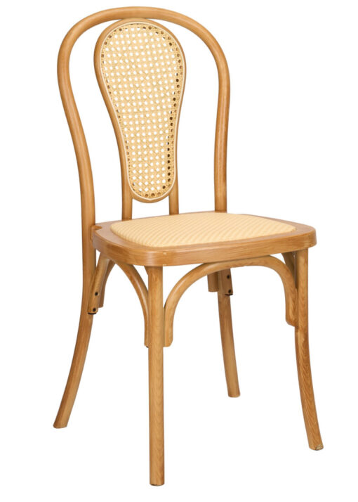 Natural Resin Bentwood Chair, Rattan Back and Seat by Chivari CBRN-RR-ZG-T