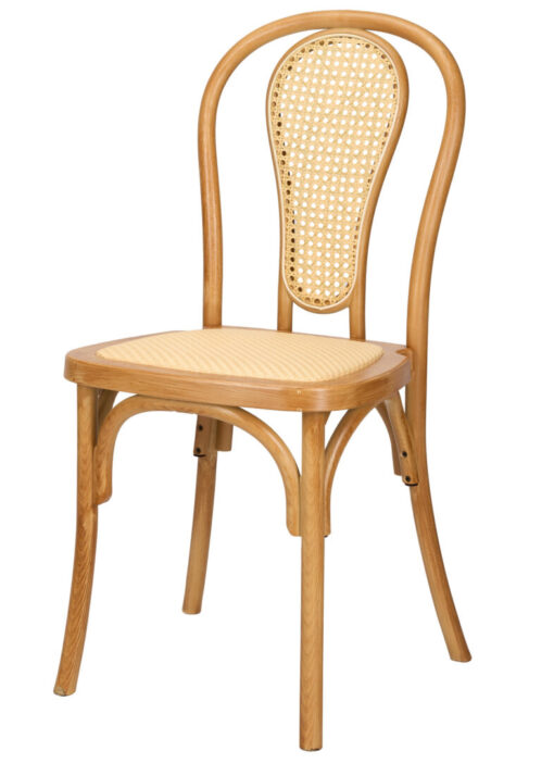 Natural Resin Bentwood Chair, Rattan Back and Seat by Chivari CBRN-RR-ZG-T