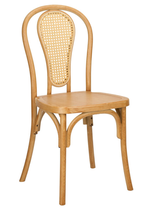 Natural Resin Bentwood Chair, Rattan Back and Seat by Chivari CBRN-RR-ZG-T