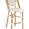 White and Beige French Bistro Barstool BBPWB-AX-T