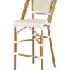 White and Beige French Bistro Barstool BBPWB-AX-T