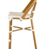 White and Beige French Bistro Barstool BBPWB-AX-T