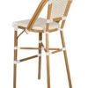 White and Beige French Bistro Barstool BBPWB-AX-T