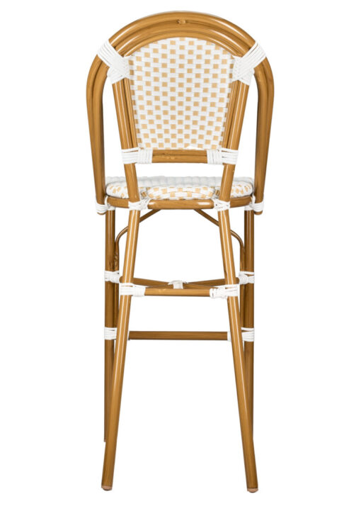 White and Beige French Bistro Barstool BBPWB-AX-T