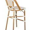 White and Beige French Bistro Barstool BBPWB-AX-T