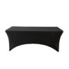 5 Pack Black Spandex 250gsm 6 Foot Folding Table Cover SX-SPANXTB-6FT-BK-5