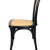 Black Bentwood Resin Chair with Natural Rattan Back and Natural Rattan Seat CBRB-RR-ZG-T