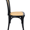 Black Bentwood Resin Chair with Natural Rattan Back and Natural Rattan Seat CBRB-RR-ZG-T