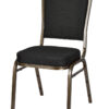 Black Fabric on Gold Vein Frame Crown Banquet Chair by Chivari CQCFBU-ZF-T