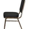 Black Fabric on Gold Vein Frame Crown Banquet Chair by Chivari CQCFBU-ZF-T