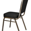 Black Fabric on Gold Vein Frame Crown Banquet Chair by Chivari CQCFBU-ZF-T