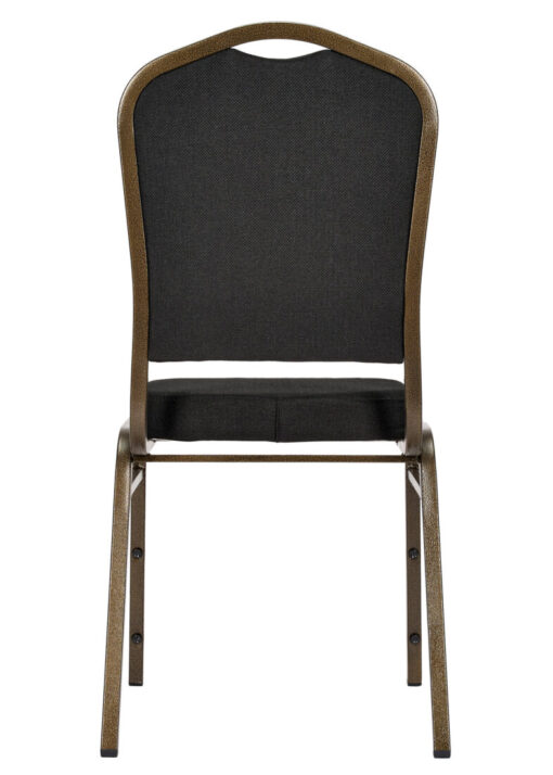 Black Fabric on Gold Vein Frame Crown Banquet Chair by Chivari CQCFBU-ZF-T