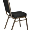 Black Fabric on Gold Vein Frame Crown Banquet Chair by Chivari CQCFBU-ZF-T