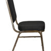 Black Fabric on Gold Vein Frame Crown Banquet Chair by Chivari CQCFBU-ZF-T