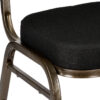 Black Fabric on Gold Vein Frame Crown Banquet Chair by Chivari CQCFBU-ZF-T