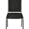 Black Fabric on Silver Vein Frame Square Banquet Chair by Chivari CQSFB-ZF-T