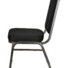 Black Fabric on Silver Vein Frame Square Banquet Chair by Chivari CQSFB-ZF-T