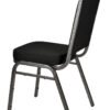 Black Fabric on Silver Vein Frame Square Banquet Chair by Chivari CQSFB-ZF-T