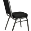 Black Fabric on Silver Vein Frame Square Banquet Chair by Chivari CQSFB-ZF-T