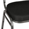 Black Fabric on Silver Vein Frame Square Banquet Chair by Chivari CQSFB-ZF-T