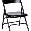 Black Metal Folding Chair by Chivari CFMBL-CX-T