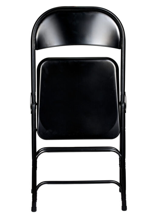 Black Metal Folding Chair by Chivari CFMBL-CX-T