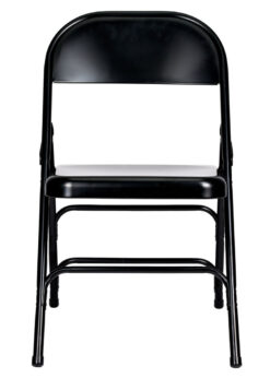 Black Metal Folding Chair by Chivari CFMBL-CX-T