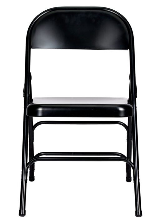 Black Metal Folding Chair by Chivari CFMBL-CX-T