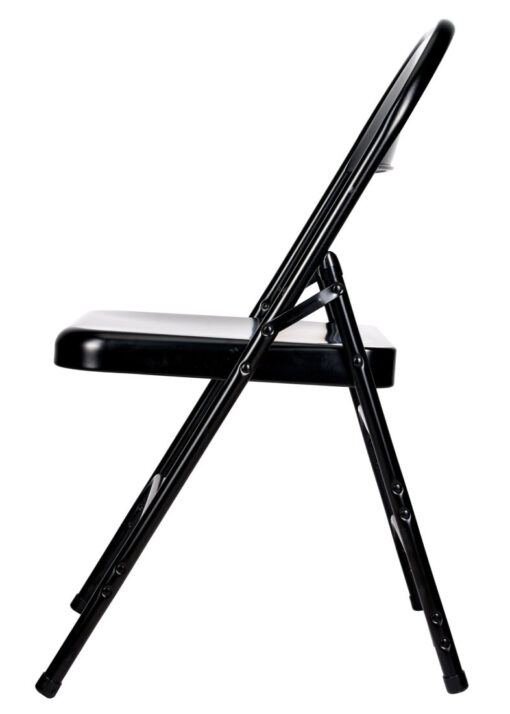 Black Metal Folding Chair by Chivari CFMBL-CX-T